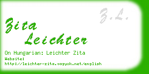 zita leichter business card